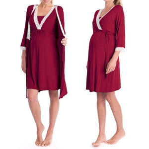 Paneled Sleeve Maternity Dress