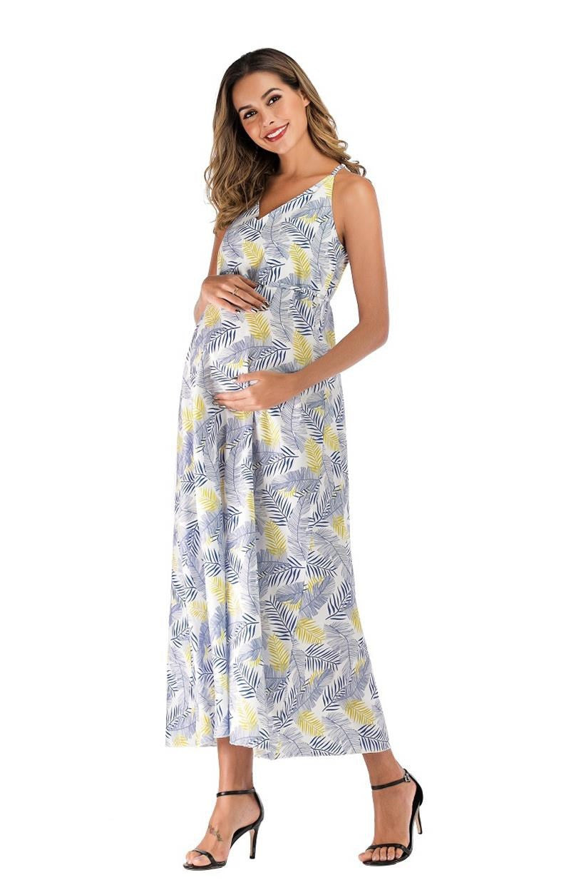 Summer Maternity Wear Maternity Printed Long Skirt