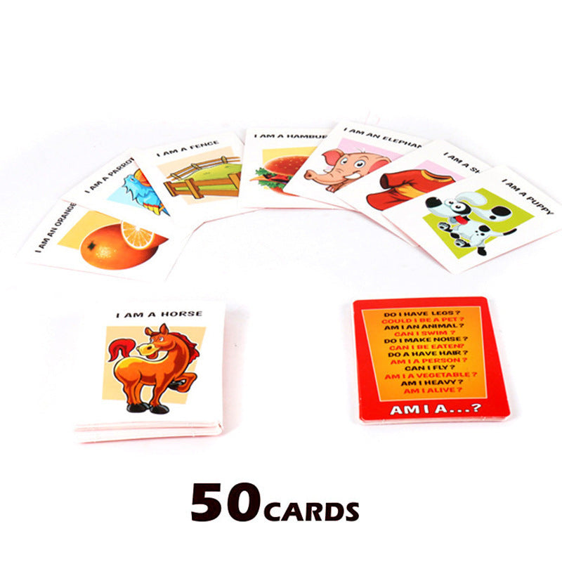 "What Am I" Cards Toy family Game