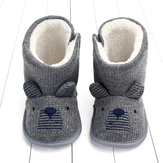 Baby Wool Warm Cotton Shoes, Winter Warm High-top Shoes